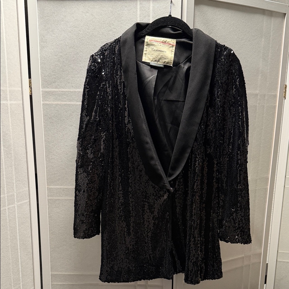 Cartonnier Black Sequin Blazer